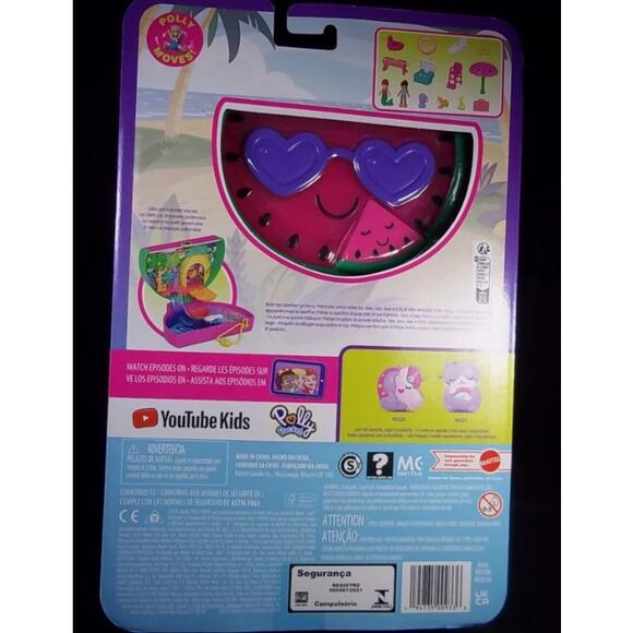 Mattel Polly Pocket Watermelon Pool Party Compact Playset NWT - Picture 2 of 2